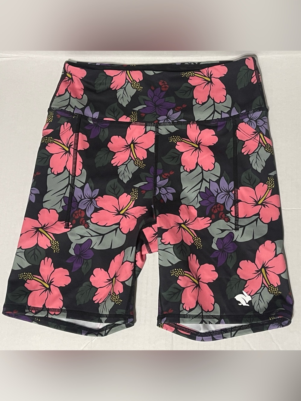 Rabbit Speed Leggy High Rise 7” - Women’s Small - Hibiscus Floral - EUC